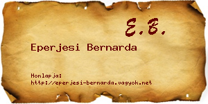 Eperjesi Bernarda névjegykártya